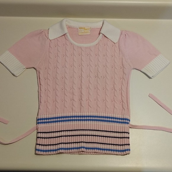 Vintage short sleeve sweater top - Picture 1 of 2